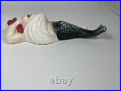 Vintage Bradley Ceramic Mermaid Wall Plaque Mid Century Modern Retro