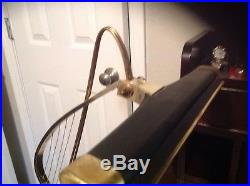 Vintage- CANNON-60s Brass Harp Piano Desk Lamp Retro Lighting Mid Century Modern