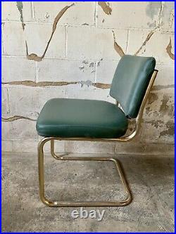 Vintage Cantilever Baughman Dining Mid Century Modern Brass Gold Z Dining Chair