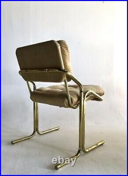 Vintage Cantilever Baughman Dining MidCentury Modern Z Chair Brass Jerry Johnson