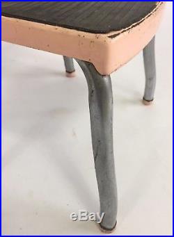 Vintage Cosco Pink Pull Out Step Stool Mid Century Retro Kitchen Chair