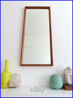Vintage Danish Teak Mirror Modernist Mid Century Large Mirror