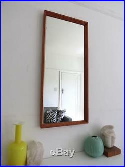 Vintage Danish Teak Mirror Modernist Mid Century Large Mirror