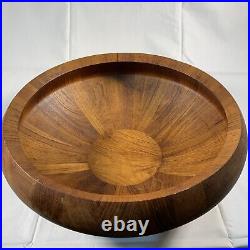 Vintage Dansk Denmark Jens Quistgaard Large Staved Teak 17 X 6 Bowl