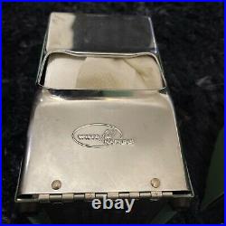 Vintage Diner Retro Napkin Dispenser Holder Chrome Metal Wiscofold Teal 4