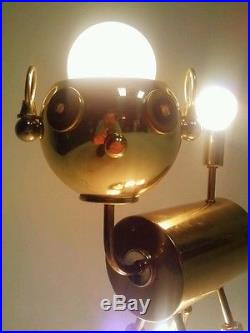 Vintage Dog Puppy Atomic Ufo Lamp Light Fixture Sputnik Eyeball Orb Torino Style
