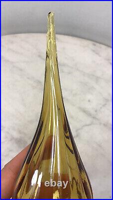 Vintage EMPOLI Amber Glass Genie Bottle Stopper Only
