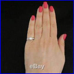 Vintage Engagement Ring Platinum Engagement Ring Retro Mid Century Estate Gift