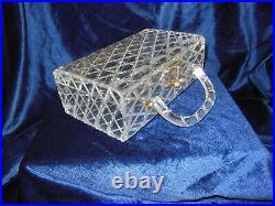 Vintage Florida Handbags, Made In Miami, Clear Diamond Shaped Lucite Purse