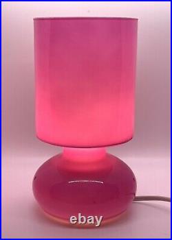 Vintage Fuchsia Pink Mushroom Lamp Retro Mid Century Ikea Lykta Discontinued