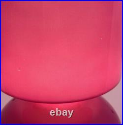 Vintage Fuchsia Pink Mushroom Lamp Retro Mid Century Ikea Lykta Discontinued