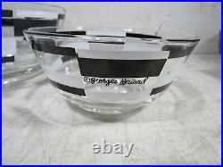 Vintage Georges Briard Mid Century Cocktail Party Set Chip Dip Bowls 8 Glasses