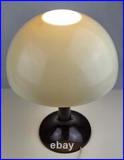 Vintage Gilbert Mushroom Table Lamp Brown & White mid-century Working good cond