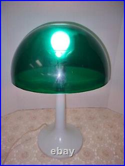 Vintage Green 17 Gilbert Softlite Mid Century MCM Mushroom Table Lamp Works