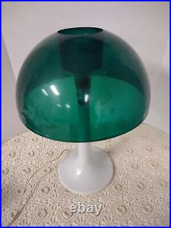 Vintage Green 17 Gilbert Softlite Mid Century MCM Mushroom Table Lamp Works