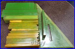 Vintage Green Bakelite Blocks Rods Pieces Parts 944 Grams