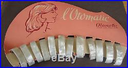Vintage Hair Barrettes mother of pearl color pony tail holder