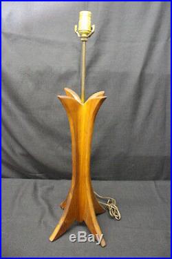 Vintage Handcrafted Mid-Century Atomic Danish Retro Wood Eames Era Table Lamp 28