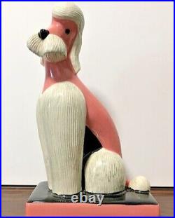 Vintage Hedi Schoop California Pottery Poodle Figurine H 11.8 Art deco modern