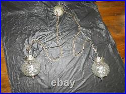Vintage Hollywood Regency double swag lamp plug in light mid century MCM retro