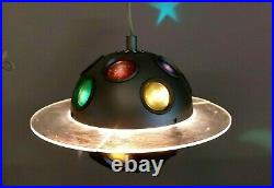 Vintage Ikea Sputnik Pendant Ceiling Light Space Age Projection Star Planet Lamp