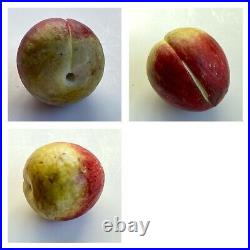Vintage Italian Alabaster Marble Stone Fruit Grapes Persimmon Plum Peach Lemon
