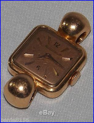 Vintage Jaeger LeCoultre 18K Gold Ladies Wristwatch Retro Mid Century Modern
