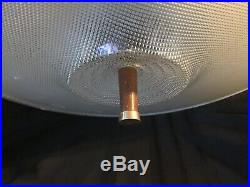 Vintage John C. Virden Hanging UFO Light Lamp Retro Mid Century Modern Big 21.5