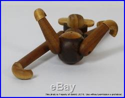 Vintage Kay Bojesen Teak & Limba Wooden Original Monkey Figure Denmark