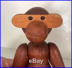Vintage Kay Bojesen Teak & Limba Wooden Original Monkey Figure Denmark 10