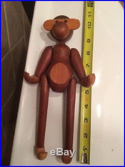 Vintage Kay Bojesen Teak & Limba Wooden Original Monkey Figure Denmark 10