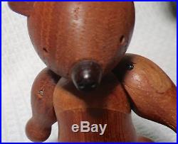 Vintage Kay Bojesen wooden Bear, orig. 50s Danish classic UNUSUAL VARIANT