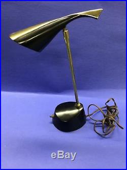 Vintage LAUREL Mid Century Modern Desk Lamp Retro Light Cone 50'S