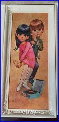 Vintage LEE Go-Go Big Eye Girl and Boy. 4 Picture Set Amazing Condition