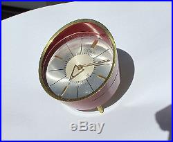 Vintage LeCoultre Space Age Retro Mid Century Alarm Clock 8 Day Swiss Made RARE