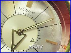 Vintage LeCoultre Space Age Retro Mid Century Alarm Clock 8 Day Swiss Made RARE