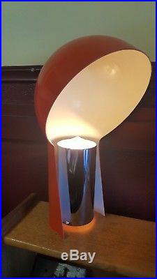 Vintage Lightmakers Pty Ltd Dome Lamp Desk Mid Century Space Ball Orange Retro
