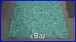Vintage Linoleum Flooring1950's 9x9 gridShades of TurquoiseAqua46 x 108