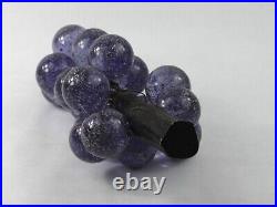 Vintage Lucite Acrylic Grape Cluster Lavender Purple Confetti Glitter MCM RARE