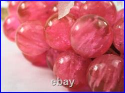 Vintage Lucite Acrylic Grape Cluster Pink Icicles Stalagmite Driftwood MCM RARE