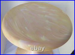 Vintage Lucite Marbled Swirl Pink White Yellow Atomic Space Age Tulip Side Table