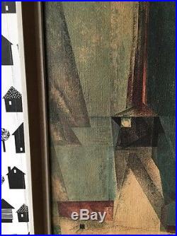 Vintage Lyonel Feininger Framed Print Gelmeroda Church Cubism Retro Mid Century