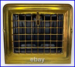 Vintage MCM 50's 60's Heavy Brass Wall Vents Cover Grates Art Deco Mid Century