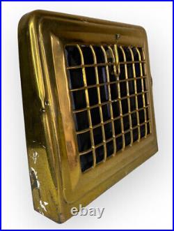 Vintage MCM 50's 60's Heavy Brass Wall Vents Cover Grates Art Deco Mid Century