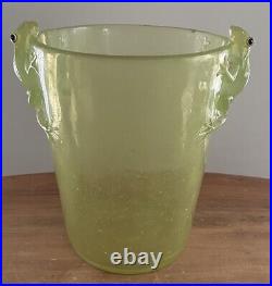 Vintage MCM Acrylic Lucite Green Frog Ice Bucket Wastebasket