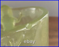 Vintage MCM Acrylic Lucite Green Frog Ice Bucket Wastebasket