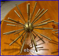 Vintage MCM Design Sputnik Sculptures (set of 2) Gold Metal Excellent Condition