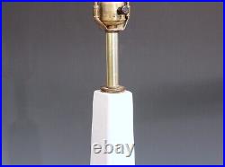 Vintage MCM Mid Century Space Age Modern Pottery Lamp Crackle Glaze 1960s Retro