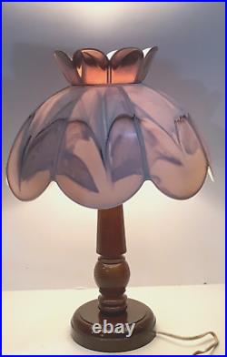 Vintage MCM Softlite Gilbert Mushroom Lamp Brown Cream & Colour (17 High)