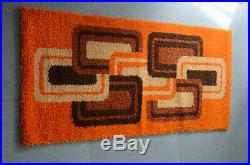 Vintage MCM Space Age Panton Carpet Rya Rug Modernist Geometric Colani Eames Era